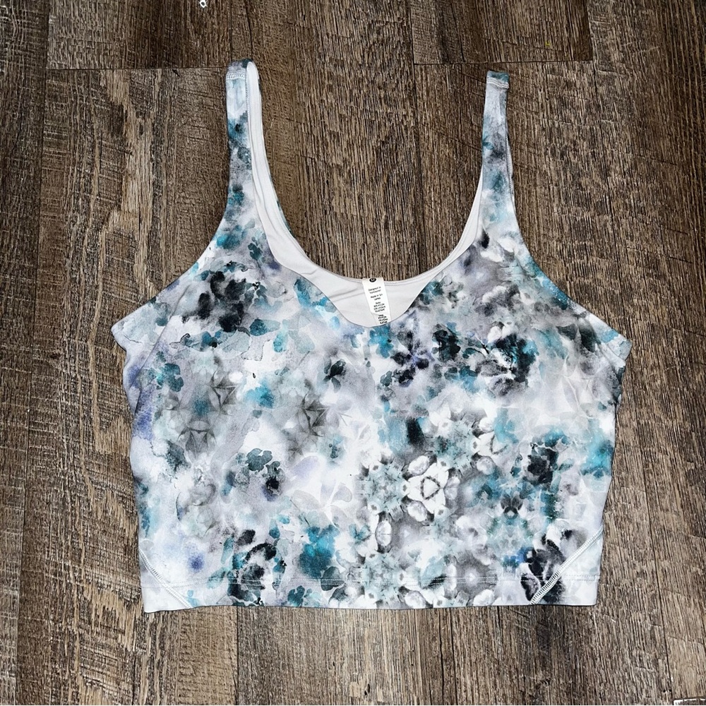 Lululemon Align‎ Crop Tank Top Kaleidofloral Multi Size 12